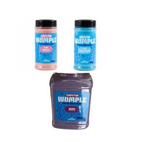 New WUMPLE Cotton Candy Sugar Mix, Blue Raspberry, Pink Vanilla,/ Grape/Sticks